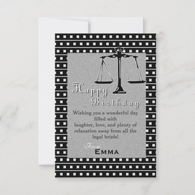 Lawyer's Birthday Card (Front)
