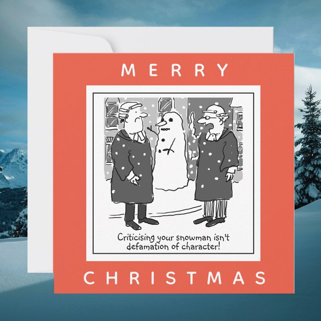 Lawyers Defamation of Character Snowman Card (Creator Uploaded)
