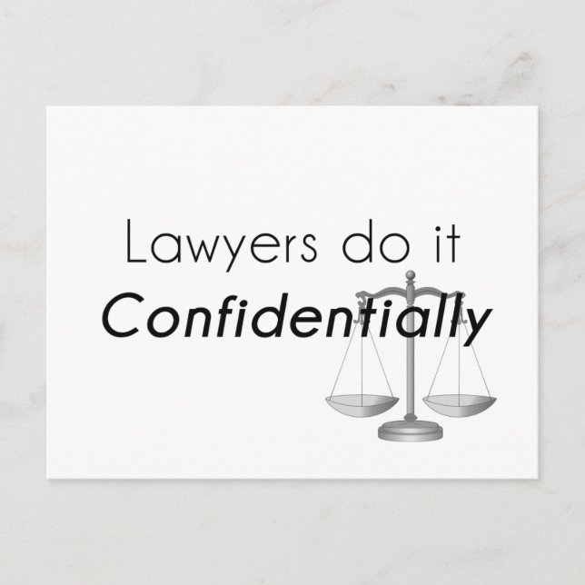 Lawyers do it Confidentially Postcard (Front)