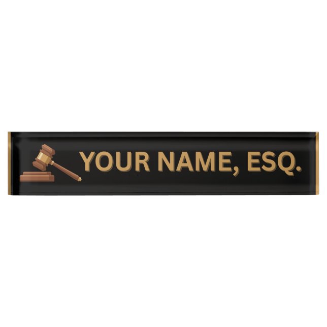 Lawyers Gift Desk Name Plate (Front)
