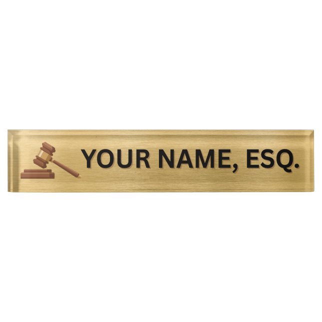 Lawyers Gift Desk Name Plate (Front)