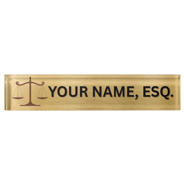 Lawyers Gift Desk Name Plate (Front)