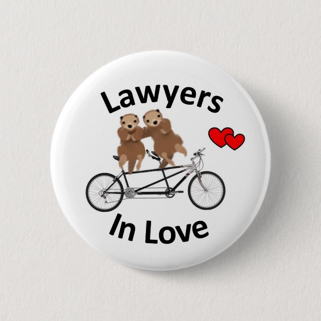 Lawyers in Love - Otters 6 Cm Round Badge (Front)