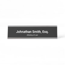 Lawyer's Name in Bold Professional Job Title Black