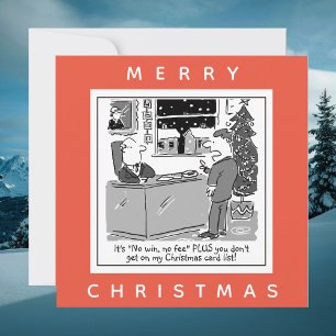 Lawyers No Win No Fee Christmas Cartoon Card