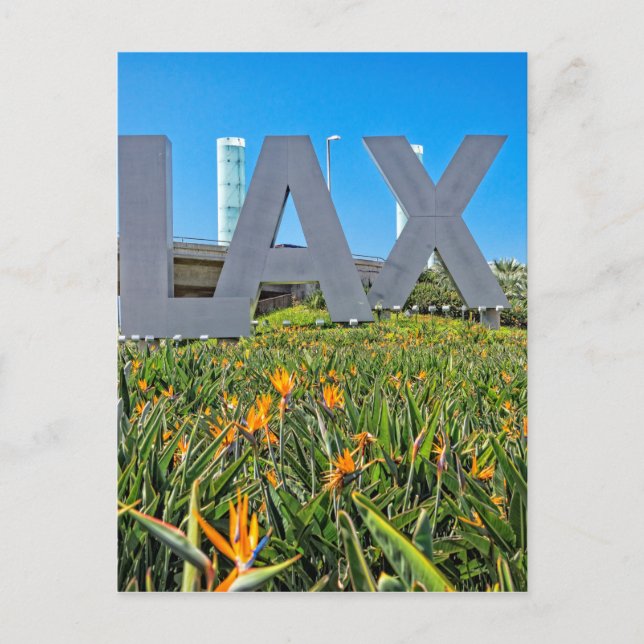 LAX Airport Sign Postcard (Front)