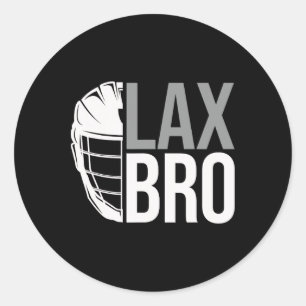 Lax Bro Funny Lacrosse Player Boy Kids  Classic Round Sticker