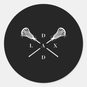 Lax Dad Mens Lacrosse Shirt For Lacrosse Dad Classic Round Sticker