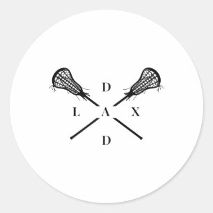 Lax Dad Mens Lacrosse Shirt For Lacrosse Player 1 Classic Round Sticker