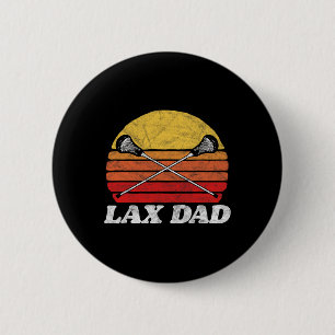 Lax Dad Vintage X Crossed Lacrosse Sticks 80s Suns 6 Cm Round Badge