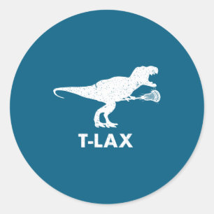 Lax Dinosaur Dino Lax Player Classic Round Sticker