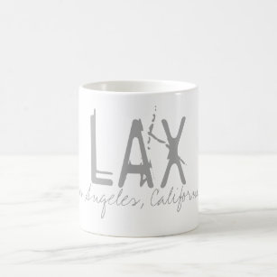 LAX Los Angeles Airport Typography Coffee Mug