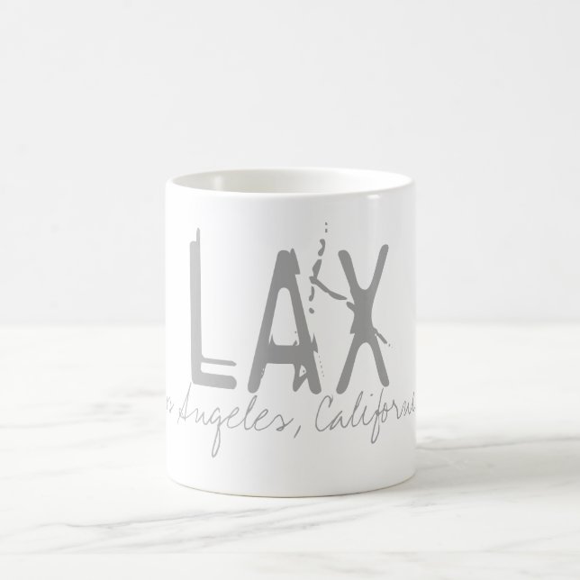 LAX Los Angeles Airport Typography Coffee Mug (Center)