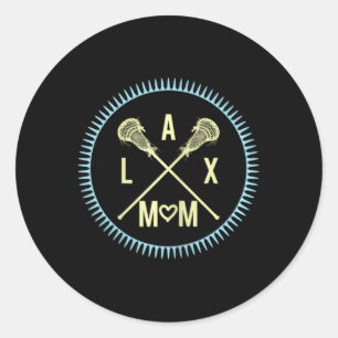 Lax Mum Lacrosse Mother's Day Lax Mum Graphic  Classic Round Sticker