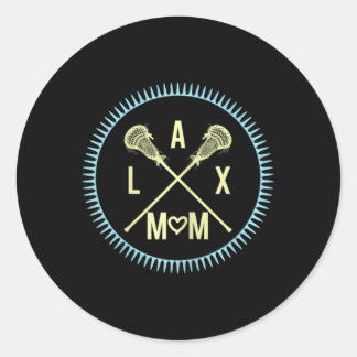 Lax Mum Lacrosse Mother's Day Lax Mum Graphic  Classic Round Sticker