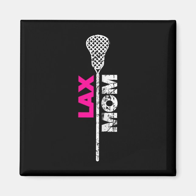 Lax Mum Lacrosse Pink Accent  Magnet (Front)