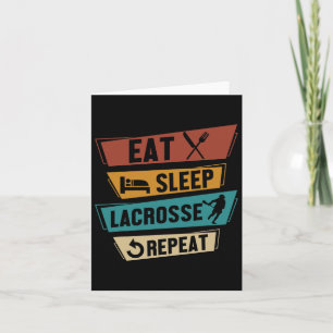 Lax Sport Funny Lacrosse Player Eat Sleep Lacrosse Card