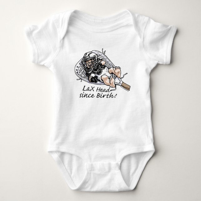 Laxhead_born_zazzle Baby Bodysuit (Front)