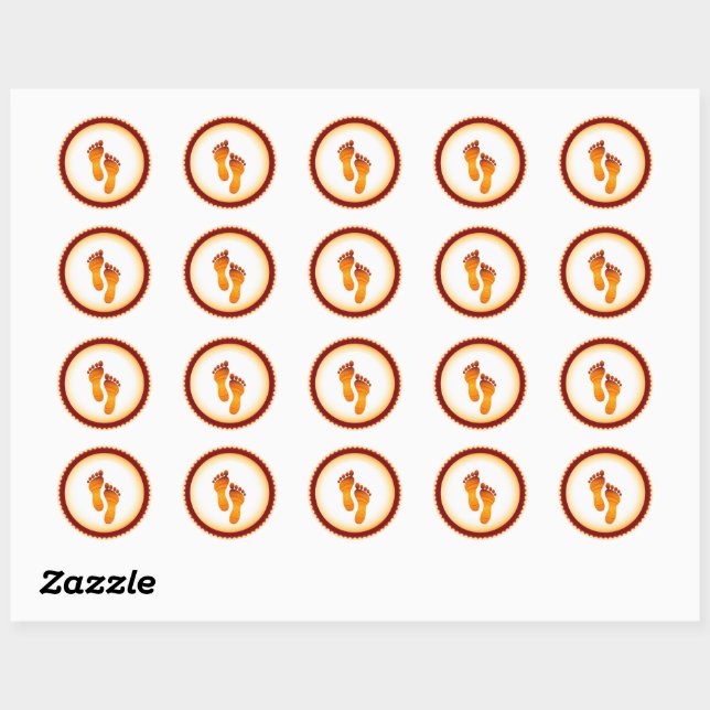 Laxmi mata per classic round sticker (Sheet)