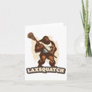 Laxsquatch! Bigfoot Lacrosse Player Funny Sasquatc Card