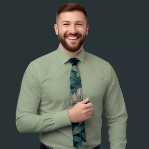 Lay-Casual Light Blue Floral Pattern Tie