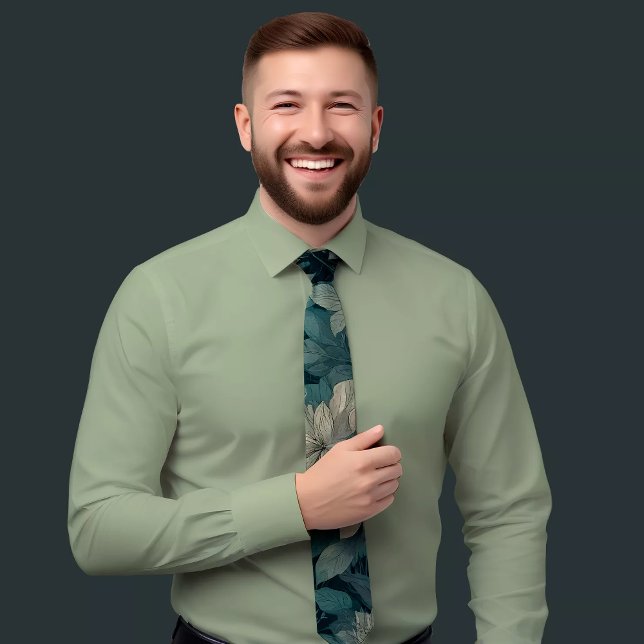 Lay-Casual Light Blue Floral Pattern Tie (Creator Uploaded)