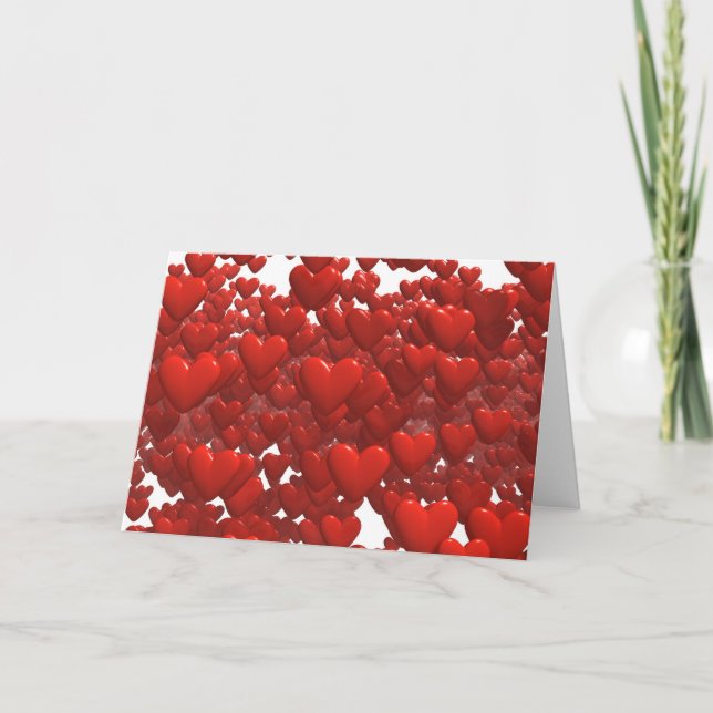 Layer of Floating Hearts Card (Front)