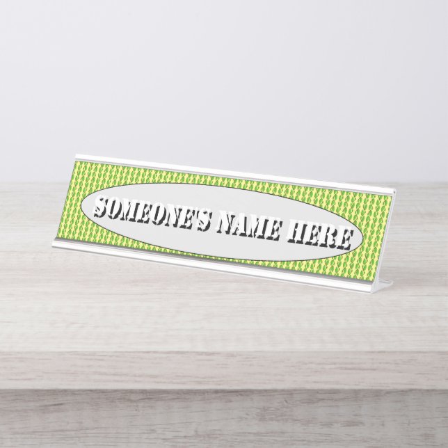Layer of Leaves by Kenneth Yoncich Desk Name Plate (Front)