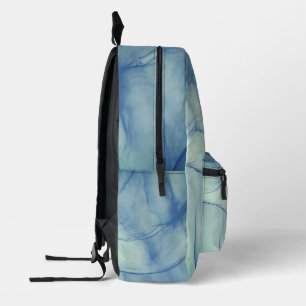 Layered Aqua Printed Backpack