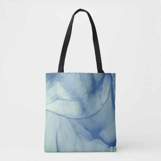 Layered Aqua Tote Bag (Front)