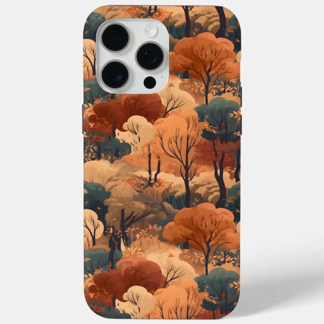Layered Autumn Forest Landscape - Rustic Woodland  Case-Mate iPhone Case (Back)