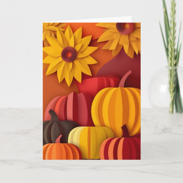 Layered Autumn Harvest Celebration Card (Front)