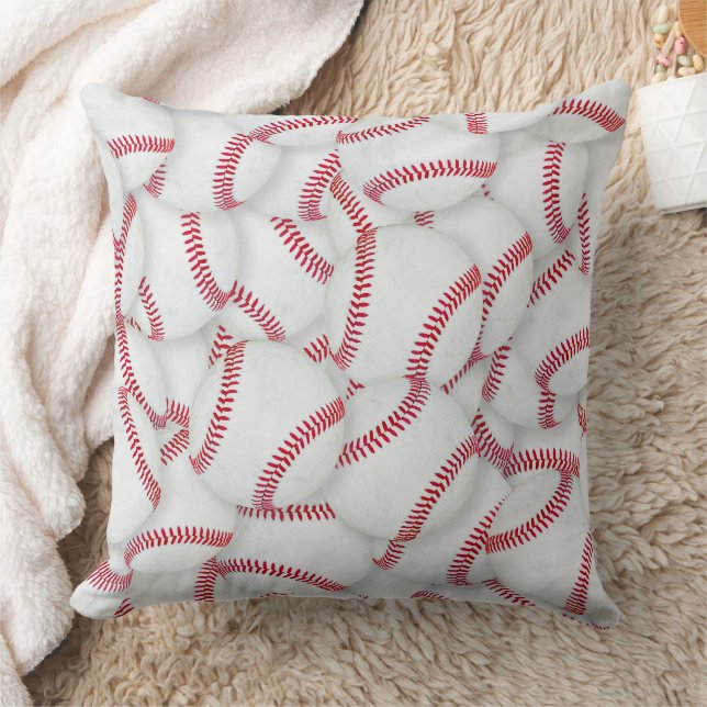 Layered Baseballs Pattern Cushion (Blanket)