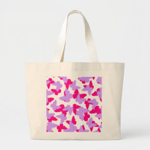 Layered Butterflies Large Tote Bag