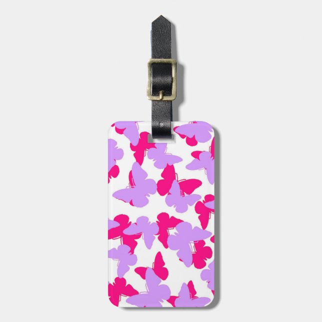 Layered Butterflies Luggage Tag (Front Vertical)