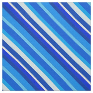 Layered candy stripes - cobalt and pale blue fabric