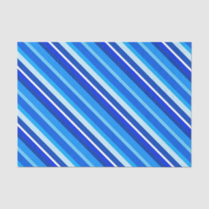 Layered candy stripes - cobalt and pale blue tissue paper
