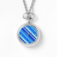 Layered candy stripes - cobalt and pale blue