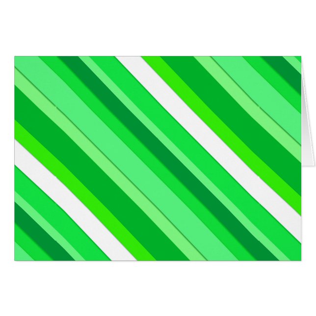 Layered candy stripes - emerald green and white (Front Horizontal)