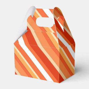 Layered candy stripes - orange and white favour box
