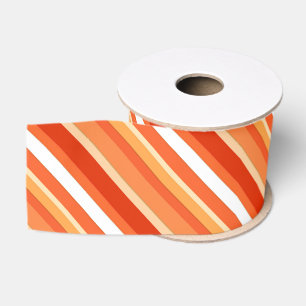 Layered candy stripes - orange and white grosgrain ribbon