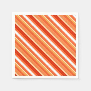 Layered candy stripes - orange and white napkin