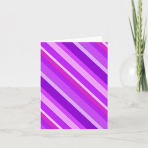 Layered candy stripes - purple and orchid holiday card