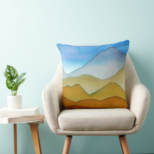 Layered Desert Mountains Cushion