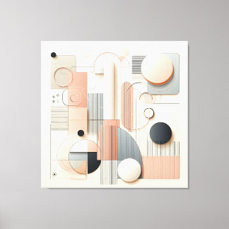 Layered Dimensional Harmony Canvas Print