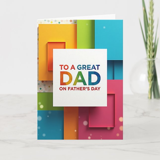 Layered Fathers Day Paper Card (Front)