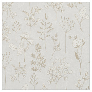 Layered Florals in Silver and Gold Fabric