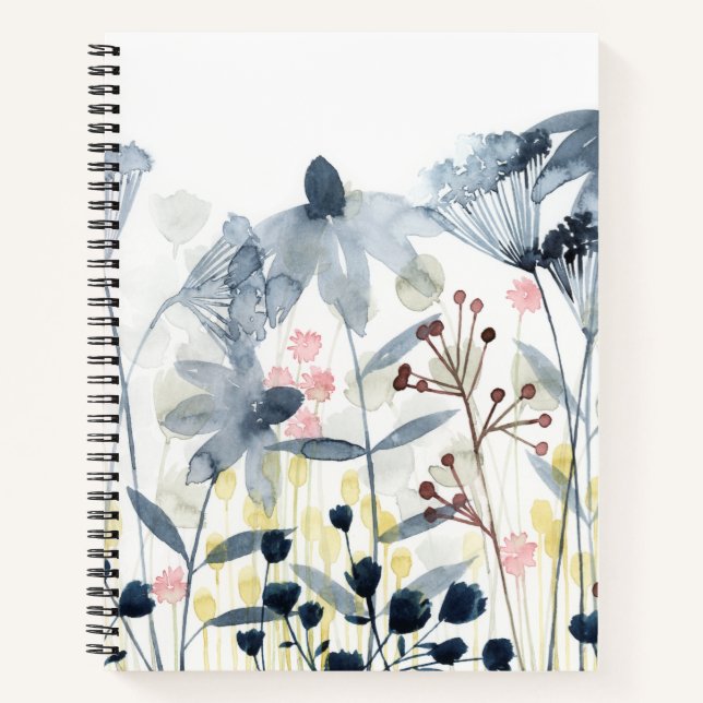 Layered Gardens - Watercolor Flowers Notebook (Front)