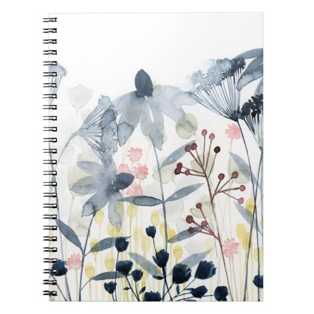 Layered Gardens - Watercolor Flowers Notebook (Front)