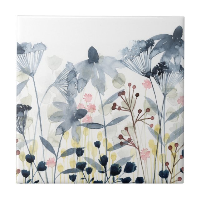Layered Gardens - Watercolor Flowers Tile (Front)